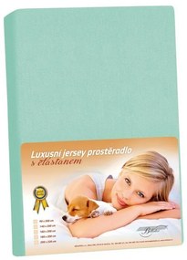 Prześcieradło z elastanu w kolorze turkusowym, 90 x 200 cm