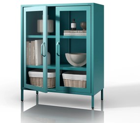 Witryna przeszklona niska morska: Modern GINA, 800 x 1015 x 400 mm