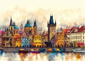Obraz - Jesień w malowanym mieście (70x50 cm)