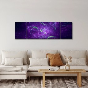 Obraz - fioletowa abstrakcja (170x50 cm)