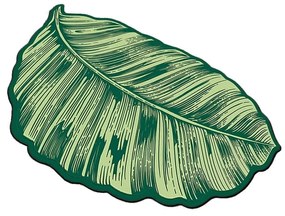 Zielony dywanik łazienkowy 60x100 cm Sheet – Foutastic