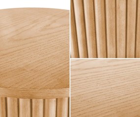 Designerski stolik pomocniczy z drewna Woody S