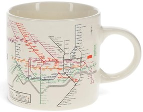 Beżowy ceramiczny kubek 350 ml Heritage Tube Map – Rex London