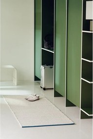 Niebieski/beżowy wełniany chodnik tkany ręcznie 80x170 cm Lenu – noo.ma