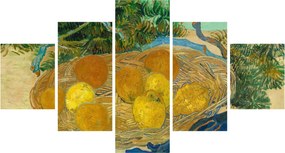 Obraz - Vincent van Gogh, Still Life of  Oranges and Lemons with  Blue Gloves, reprodukcje (125x70 cm)