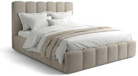Łóżko tapicerowane Aura 160x200 z pojemnikiem - beżowa bukla Quelle 05