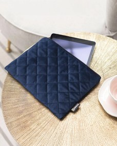 Etui na tablet Velvet kolor granatowy tkanina połyskliwa, welwetowa