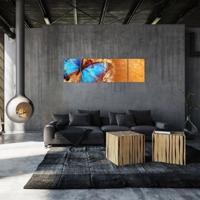 Obraz - Niebieski motyl (170x50 cm)