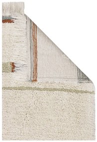 Niebiesko-kremowy bawełniany dywan tkany ręcznie odpowiedni do prania 90x130 cm Lanes Vintage Blue – Lorena Canals
