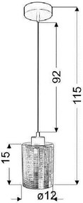 Chromowana pojedyncza lampa wisząca - V061-Nubia