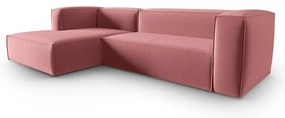 Różowy aksamitny narożnik Mackay – Cosmopolitan Design