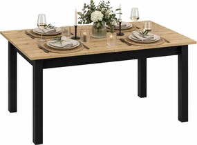 Rozkładany stół w stylu industrialnym dąb artisan - QA F3-M34