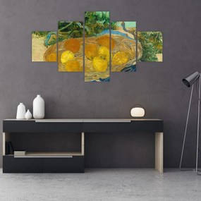 Obraz - Vincent van Gogh, Still Life of  Oranges and Lemons with  Blue Gloves, reprodukcje (125x70 cm)