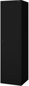 Metalowa szafa gospodarcza wąska Agnes 50x50x185 cm, czarna
