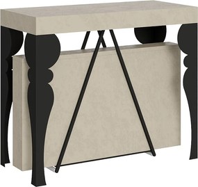 Konsola rozkładana 90x40/300 cm Riza kaszmir rama w kolorze antracytu