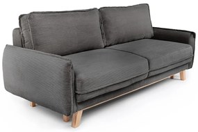 Szara sztruksowa rozkładana sofa 218 cm Tori – Bonami Selection