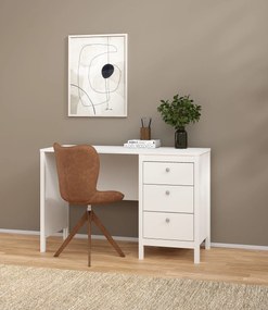 Biurko komputerowe Madrid 3 szuflady biały mat