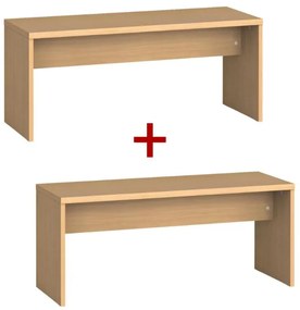 Ławka szatniowa 1+1 GRATIS, 1000 mm, buk