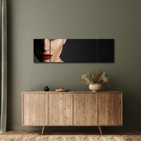 Obraz - Portret kobiety w kapeluszu (170x50 cm)