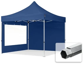 TOOLPORT 3x3m Namiot Ekspresowy PROFESSIONAL Alu 40mm, ze ścianami bocznymi, okna panoramiczne, niebieski - (600159)