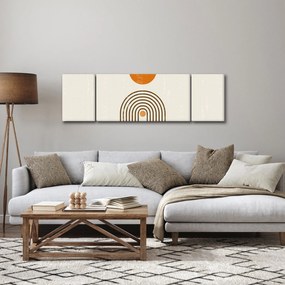Obraz - Brązowe łuki (170x50 cm)