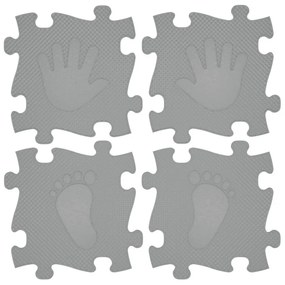Woopie mata sensoryczna ortopedyczna puzzle ręce i nogi 16 el. - kolor szary