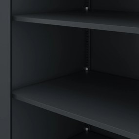 Szafa biurowa metalowa wysoka i głęboka antracytowa JAN H D600, 900 x 1950 x 600 mm