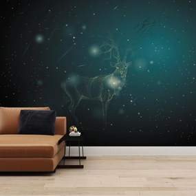 Fototapeta - Magiczny jeleń nocą (196x136 cm)
