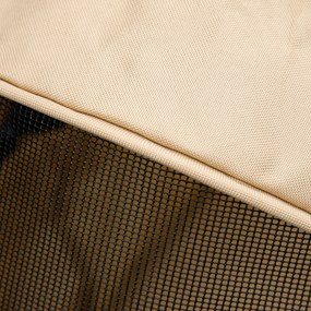Outsunny Wózek dla psa składany z 2 pasami bezpieczeństwa do 20 kg khaki | Aosom PL