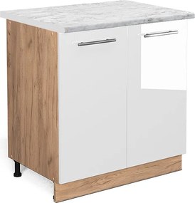 Szafki kuchenne biały wysoki połysk 80x60x82 fame-line