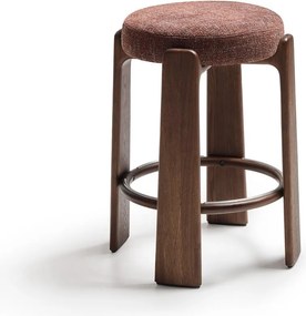 Brązowy/w ciemnym naturalnym kolorze hoker z litego drewna jesionowego (wysokość siedziska 65 cm) Granite – Kave Home