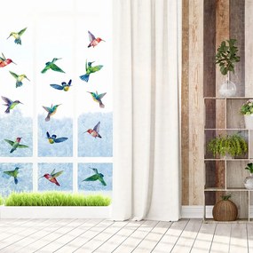 Zestaw naklejek na okno 20 szt. 40x60 cm Hummingbirds – Ambiance