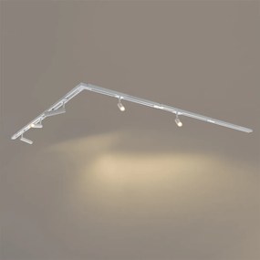 Nowoczesny system oświetlenia szynowego z 5 reflektorami białymi 1-fazowymi - Iconic Ivy