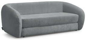 Ciemnoszara rozkładana sofa z tkaniny szenilowej 228 cm Neyo – Bobochic Paris