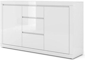 Nowoczesna biała komoda z szufladami i szafkami Z9-W50