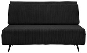 Antracytowa sztruksowa rozkładana sofa 140 cm Mallory – Støraa