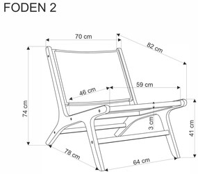 Naturalne krzesło ogrodowe FODEN II