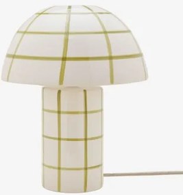 Lampa Stołowa Z Ceramiki Kisvea Biel Gardenii - Limonkowa Zieleń - Sklum