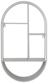 Jasnoszara wielopoziomowa metalowa półka 35 cm Feira – House Nordic