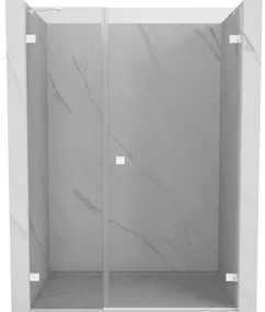 Mexen Lunar-B drzwi prysznicowe uchylne prawe 115 cm, transparent, białe - 832S-115-050-20-00-P