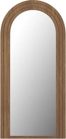 Lustro łukowe dużych rozmiarów z drewna kauczukowego - szer. 70 x wys. 150 cm - Naturalny - ANSHUN