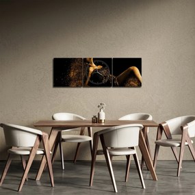 Obraz - Kobieta ze złota (z zegarem) (90x30 cm)