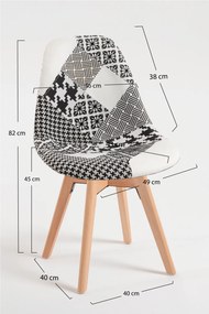 Pakiet 4 krzese Patchwork Synk