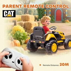 AIYAPLAY Pojazd budowlany dla dzieci, samochód na siedzenie dla dzieci, zdalne sterowanie, manualne sterowanie, funkcja Bluetooth+muzyka, 3-6 Jahre, Kunststoff, Stahl, Gelb