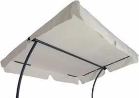 Kanapa ogrodowa z dachem i kołami - 202 x 139 x 152 cm