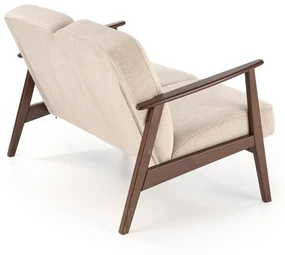 MILANO 2S sofa 2-osobowa beżowy drewno tkanina vintage tradycyjny