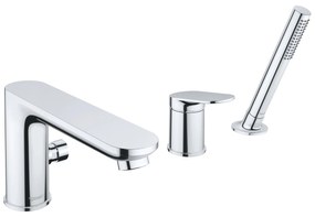 3-otworowa bateria wannowa Duravit WaveMosiądz - 24 x 20,3 x 24,8 cm