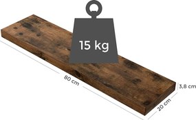 Półka ścienna Salto 28 w kolorze drewna