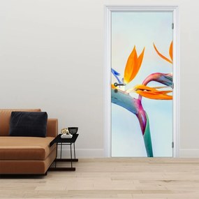 Fototapeta na drzwi - Kwiaty Strelicji (95x205cm)