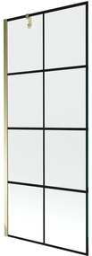 Mexen Next parawan nawannowy 1-skrzydłowy 80 x 150 cm, czarny wzór, złoty - 895-080-000-00-77-50